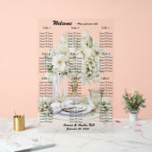 Tableau de sièges Roses blanches mariages (Mariage)