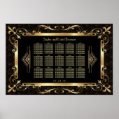 Tableau de sièges Royal Roaring 20s Gold Art Déco (Devant)