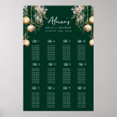 Tableau de sièges verts | Thème nuptiale de Noël H (Devant)