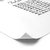 Tableau de sièges Whimsical White Pink Flowers (Coin)