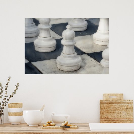 Tableau d'échecs gros pots Poster (Cuisine)