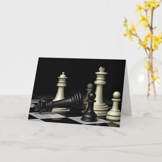 Tableau d'échecs Jeu Bouddha Devis Carte de note (Fleur jaune)