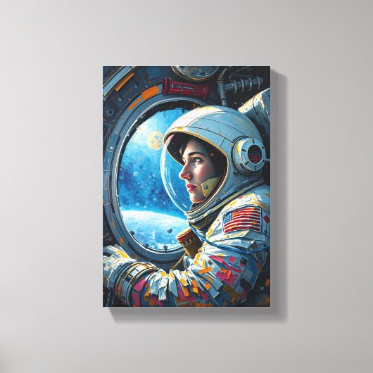 Tableau Déco ( Astronaute qui contemple L'Espace ) (Recto)