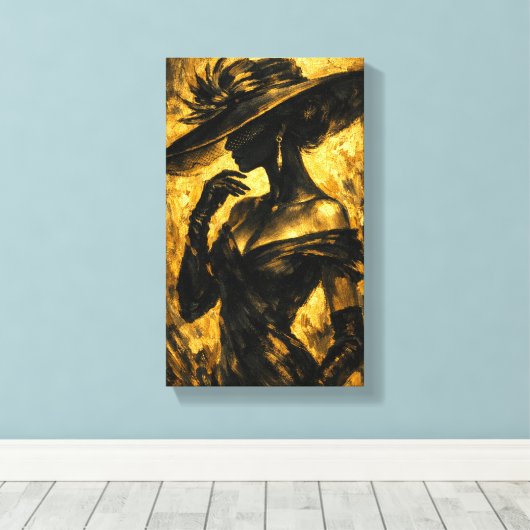 Tableau Déco (Elégance Or Noir ) (Insitu (Plancher de Bois))