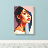 Tableau Déco (Mistrust) Portrait Beauté (Insitu (Plancher de Bois))