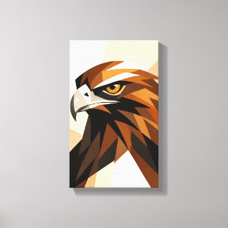 Tableau Déco ( Portrait Aigle ) Art Minimaliste Canvas Afdruk