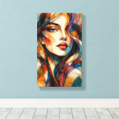 Tableau Déco Portrait Beauté Art Abstrait (Insitu (Plancher de Bois))