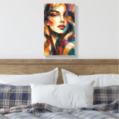 Tableau Déco Portrait Beauté Art Abstrait Canvas Afdruk (Insitu (Slaapkamer))