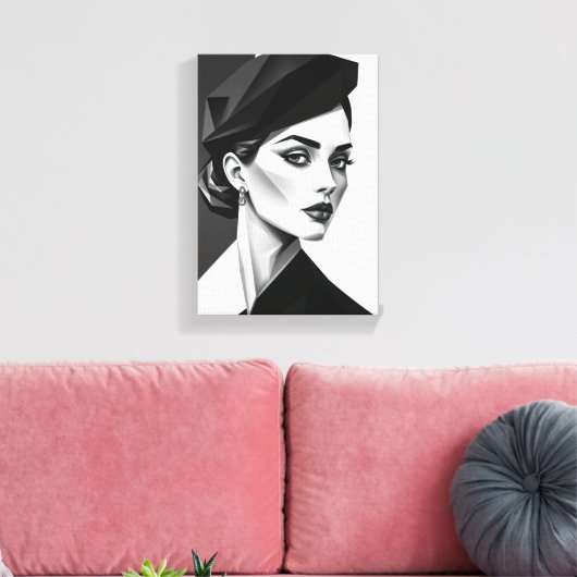 Tableau Déco (Portrait d'une Femme Chic ) (Insitu(Salon))