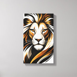 Tableau Déco ( Portrait Lion ) Art Minimaliste