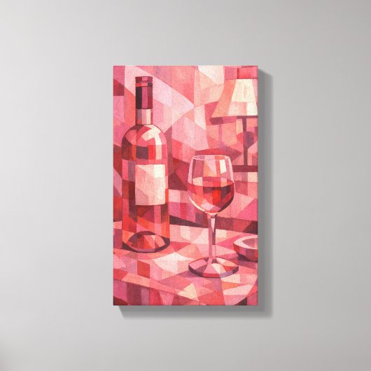 Tableau Déco ( Rose De Vin ) Art Abstraite Canvas Afdruk (Voorkant)