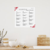 Tableau des arrangements de siège (Cuisine)