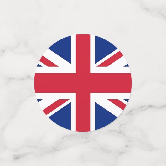 Tableau des confettis avec le drapeau du Royaume-U (Petit recto)