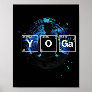 Tableau des éléments périodiques de chimie de yoga