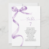 Tableau des numéros de table de béquille de lavand (Dos)