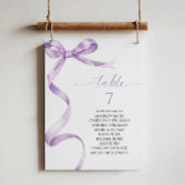 Tableau des numéros de table de béquille de lavand