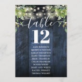 Tableau des numéros de table des voyants en bois b (Devant)