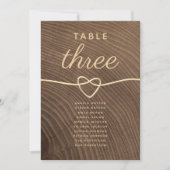 Tableau des numéros de table en bois (Devant)