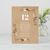 Tableau des numéros de table florale Rustique Kraf (Debout devant)