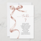 Tableau des numéros de table Mocha Bow (Dos)