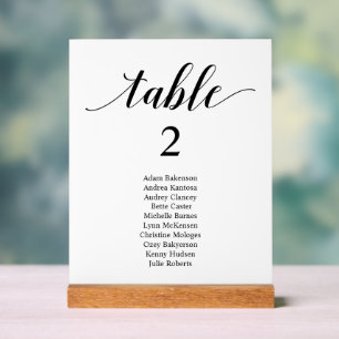 Tableau des paramètres du dîner Mariage Boho moder