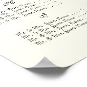 Tableau des places de l'invité de l'événement spéc (Coin)