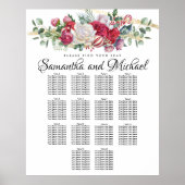 Tableau des sièges à 14 tables du Mariage de Noël (Devant)