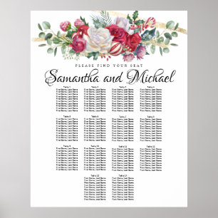 Tableau des sièges à 14 tables du Mariage de Noël