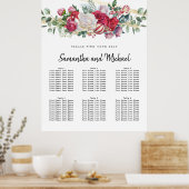 Tableau des sièges à 6 tables pour Mariage de Noël (Cuisine)