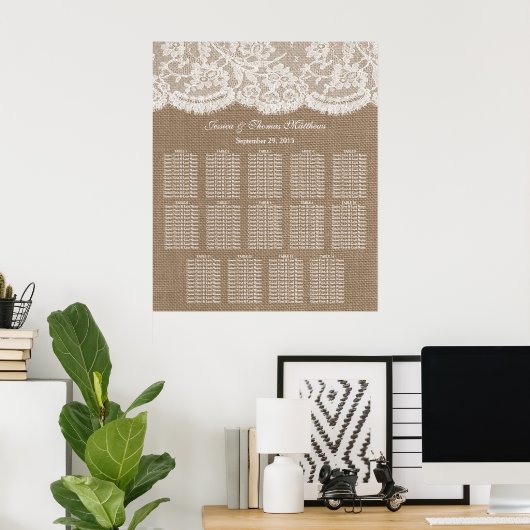 Tableau des sièges de la collection de Mariages Bu (Bureau à domicile)