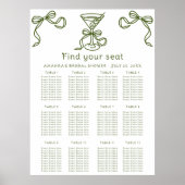 Tableau des sièges de la douche Martini (Devant)