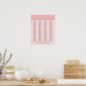 Tableau des sièges de la réception de mariage - Ta (Cuisine)