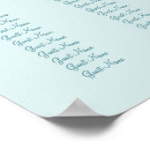 Tableau des sièges de la réception de mariage - Ta (Coin)