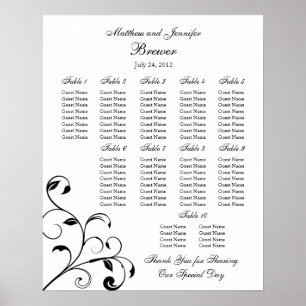 Tableau des sièges de la réception de mariage - Ta
