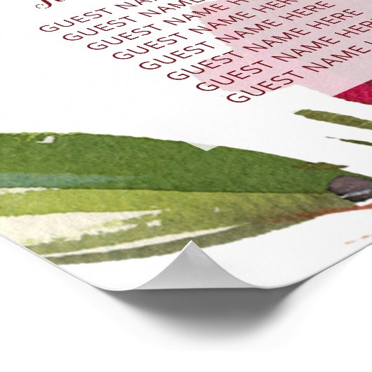 Tableau des sièges de la table de mariage d'hiver  (Coin)