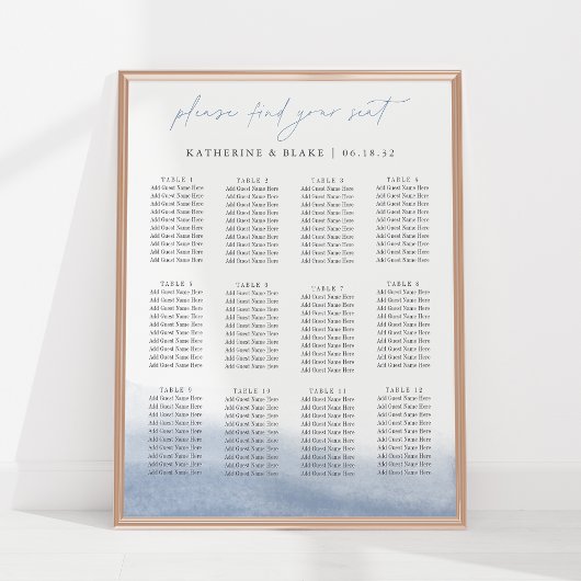 Tableau Des Sièges De Marche Ebb - Jusqu'à 12 Tabl