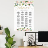Tableau des sièges de mariage alphabétique Boho (Bureau à domicile)
