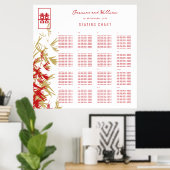 Tableau des sièges de Mariage chinois Feuille en b (Bureau à domicile)