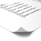 Tableau des sièges de table mariage noir et blanc (Coin)