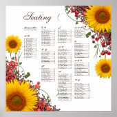 Tableau des sièges des Mariages de tournesol (Devant)