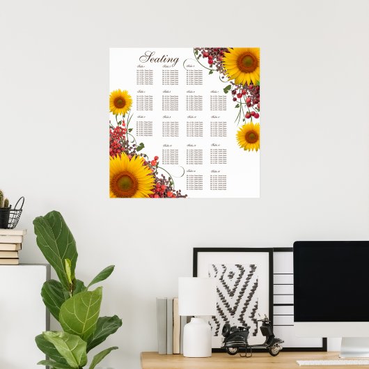 Tableau des sièges des Mariages de tournesol | 35  (Bureau à domicile)