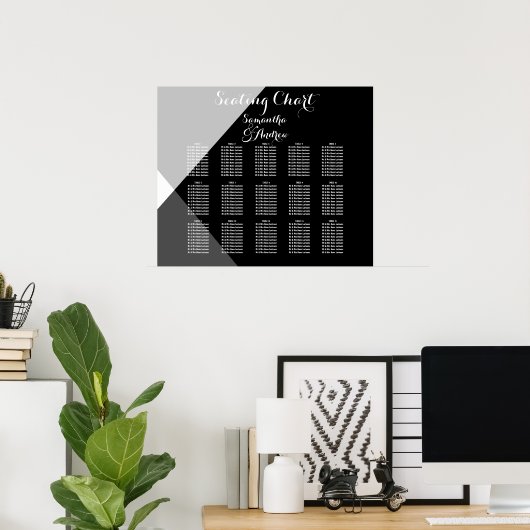 Tableau des sièges des triangles noirs modernes (Bureau à domicile)