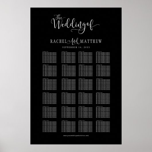Tableau des sièges du Mariage budgétaire. Vous Cus (Devant)