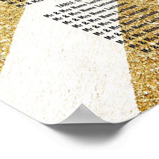 Tableau des sièges du tableau avec rayures dorées  (Coin)