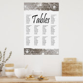 Tableau des sièges en bois bagué (Cuisine)