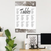 Tableau des sièges en bois bagué (Bureau à domicile)