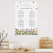 Tableau des sièges Fleurs sauvages d'été (Cuisine)