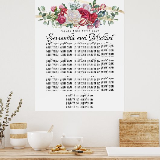 Tableau des sièges Mariage 17-Table pour Noël (Cuisine)