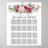 Tableau des sièges Mariage de 20 tables de Noël (Devant)