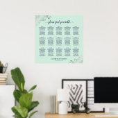 Tableau des sièges Mariages de table Mint Green &  (Bureau à domicile)